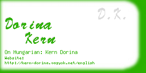 dorina kern business card